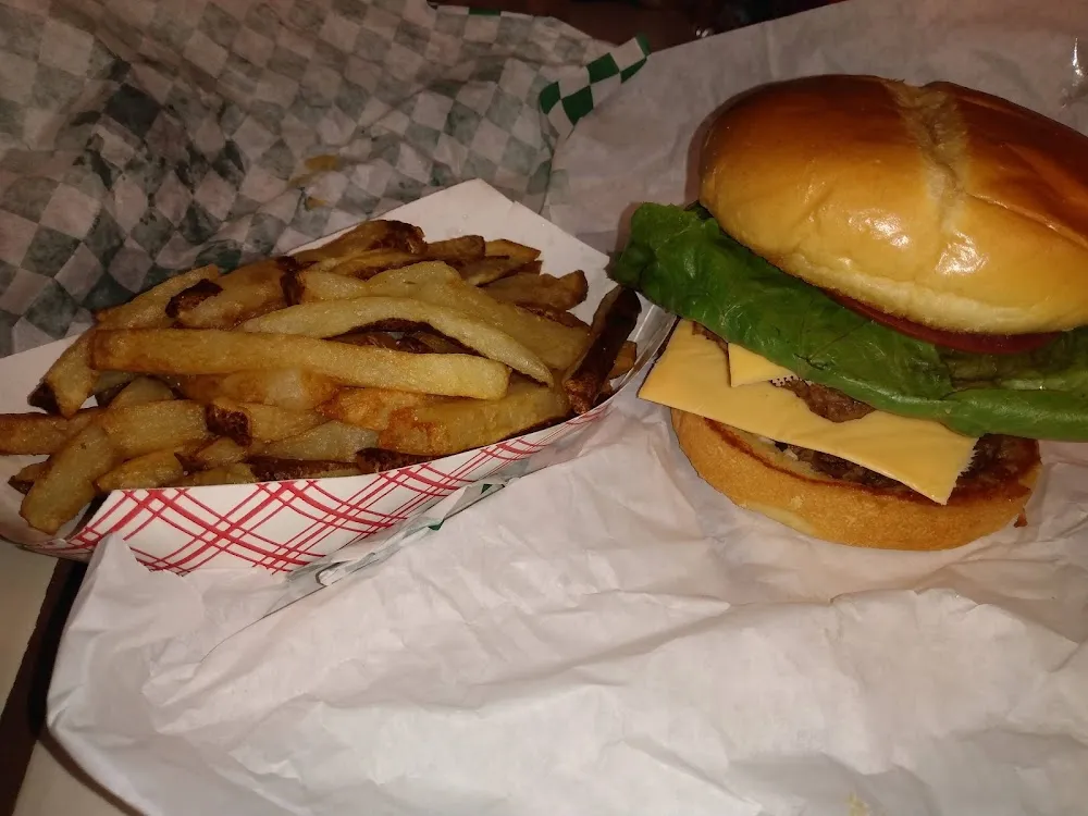 1 3 Patty Double Cheeseburger with Small Fries